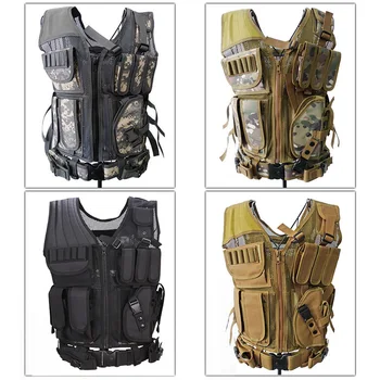 

4 Colors Camouflage Mesh Military Tactical Hunting Vest Wargame Body Molle Armor Hunting Accessories Vest CS Outdoor Equipment