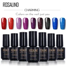 ROSALIND Black Bottle 7ML Neon Rainbow Shimmer R01-29 Gel Nail Polish Nail Art Nail Gel Polish UV LED Gel+Long-Lasting
