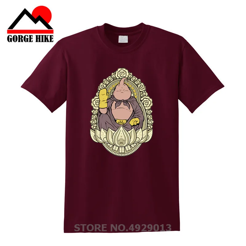 Хлопковая футболка Dragon Ball Z Buddist Majin Buu Son с Гоку Vegeta Cell коротким рукавом и круглым