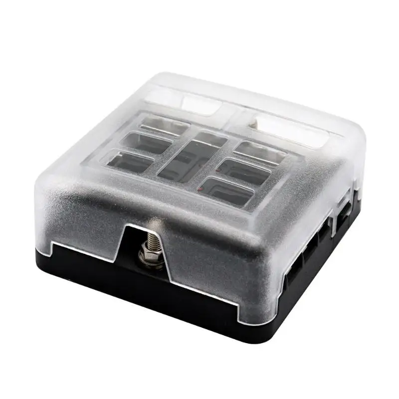 

100A 6 Way Car Blade Fuse Block Holder with Negative Bus Bar for DC 35V RV Boat Marine Caravan Auto Automovile Fuse Blocks