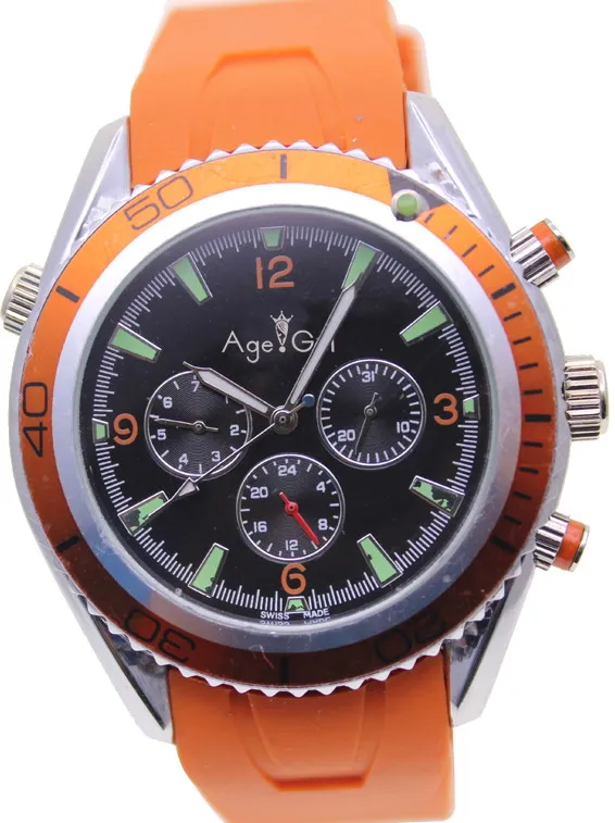 

Luxury New Automatic Mechanical Black Sport Orange Bezel Stainless Steel James Bond 007 Bracelet Mens Sport Diving Skyfall Watch