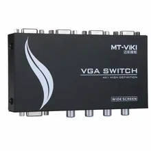 Высокое качество 4 порта 4 в 1 выход VGA коммутатор четыре хоста один монитор общий доступ поддержка широкоэкранного MT-15-4CH