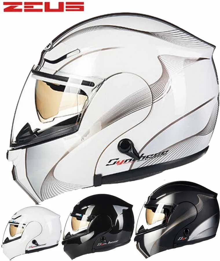 Новинка 2020 г. мотоциклетный шлем ZUSE с двойными линзами незадрапированный