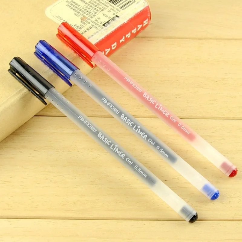 Buy 12 pcs/Lot Basic liner gel pens Blue red black