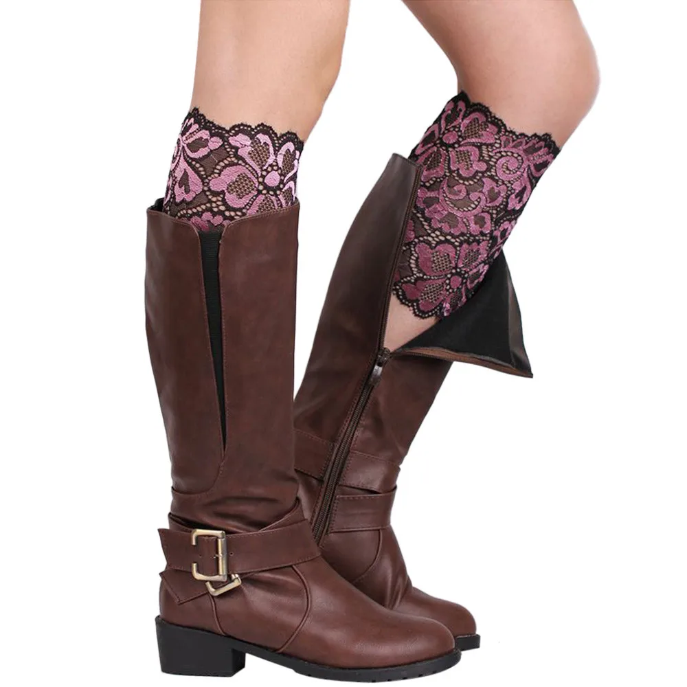 ladies boot socks with lace