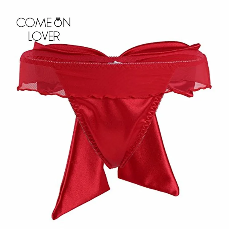 Comeonlover/новые женские трусы из нейлона с большими бантами сексуальные трусики
