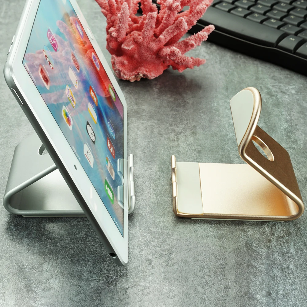  Arosekey Universal Metal Tablet Stand Holder For iPad mini 4 3 2 Mobile Phone Stand For iPhone For 