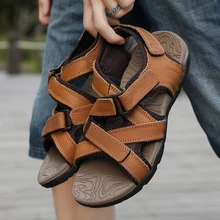 YRRFUOT/мужские летние сандалии; модная Уличная Повседневная обувь; удобная Пляжная обувь с открытым носком для взрослых; Высококачественная Мужская обувь для рыбалки