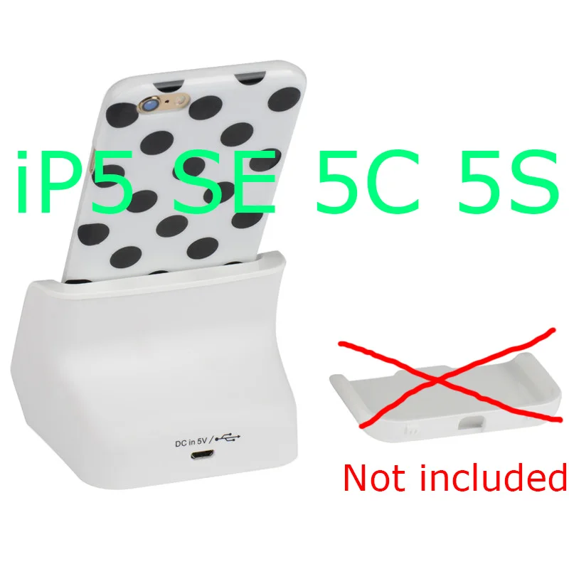 Синхронизация данных USB Зарядное устройство Док-станция Подставка для iphone SE 5 5S 5C 6 6S Plus 7 8 с usb-кабелем - Тип штекера: White iphoneSE 5 5S