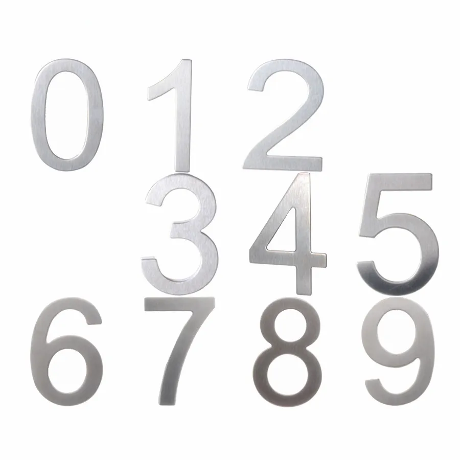 

1pc Stainless Steel 75mm Height Digital Door House Number 0/1/2/3/4/5/6/7/8/9# Optional Screw Mounted Door Plate Number