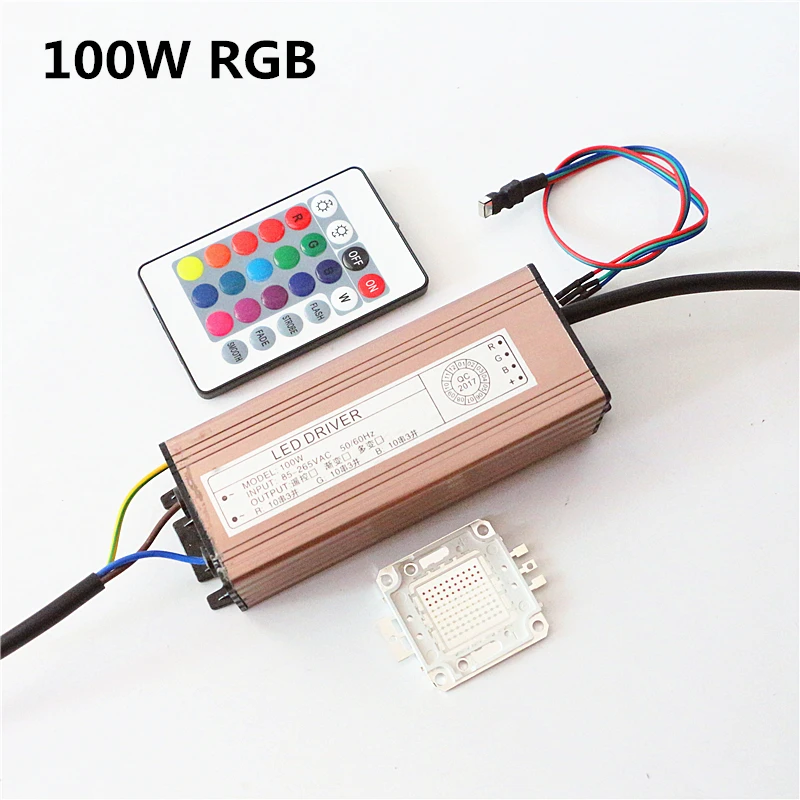 10 Вт 20 30 50 100 RGB чип светильник и водонепроницаемый IP66 Светодиодный драйвер