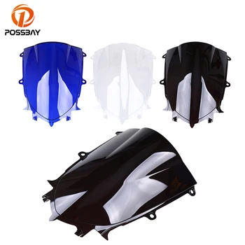 

POSSBAY Motorcycle Windshield Motocross Windscreen Wind Deflectors Motorcycle Windproof Glass For Yamaha YZF R6 2017-2018