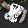 Creative wolf head fly-off multi-function combination tool 440 stainless steel wallet card knife edc portable pocket tools 1pcs