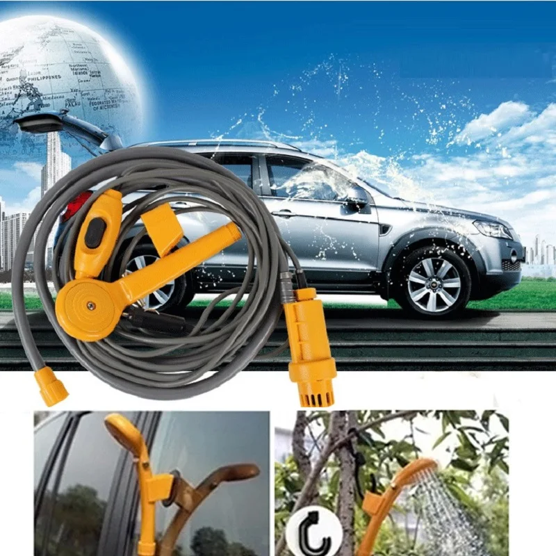 Chuveiro de Chuva do Carro Viagem para Pet v ao ar Pulverizador Portátil Acampamento Chuveiro Livre Lavagem Carro Conjunto Cão 12 3 Esporte e Lazer