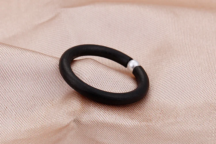 Женское жемчужное кольцо из черной нержавеющей стали 3 мм маленькое кольцо для женщин Свадебные обручальные ювелирные изделия на подарок кольцо Utr8307