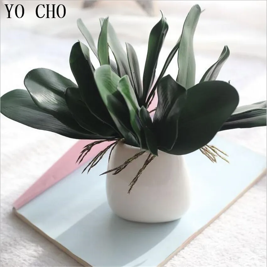 YO CHO настоящий на ощупь фаленопсис искусственное растение с листьями