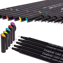 60 цветов Fineliner 0,4 мм цветной набор для рисования, кисть, ручка, художественный маркер скетч, фетровый наконечник, тонкая ручка