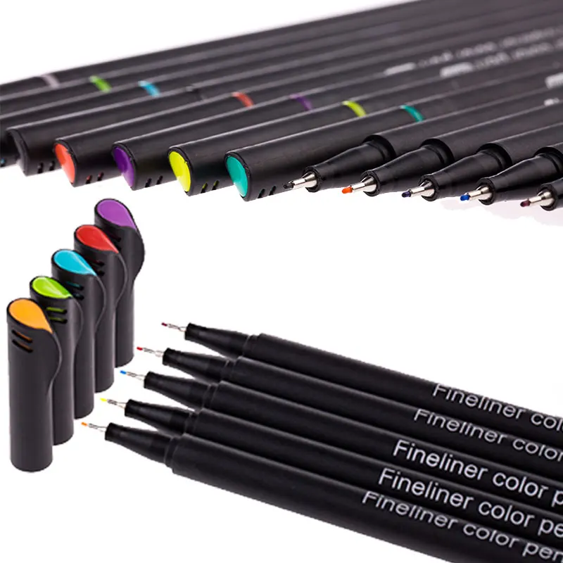 60 цветов Fineliner 0 4 мм цветной набор подводки для рисования ручка художественный