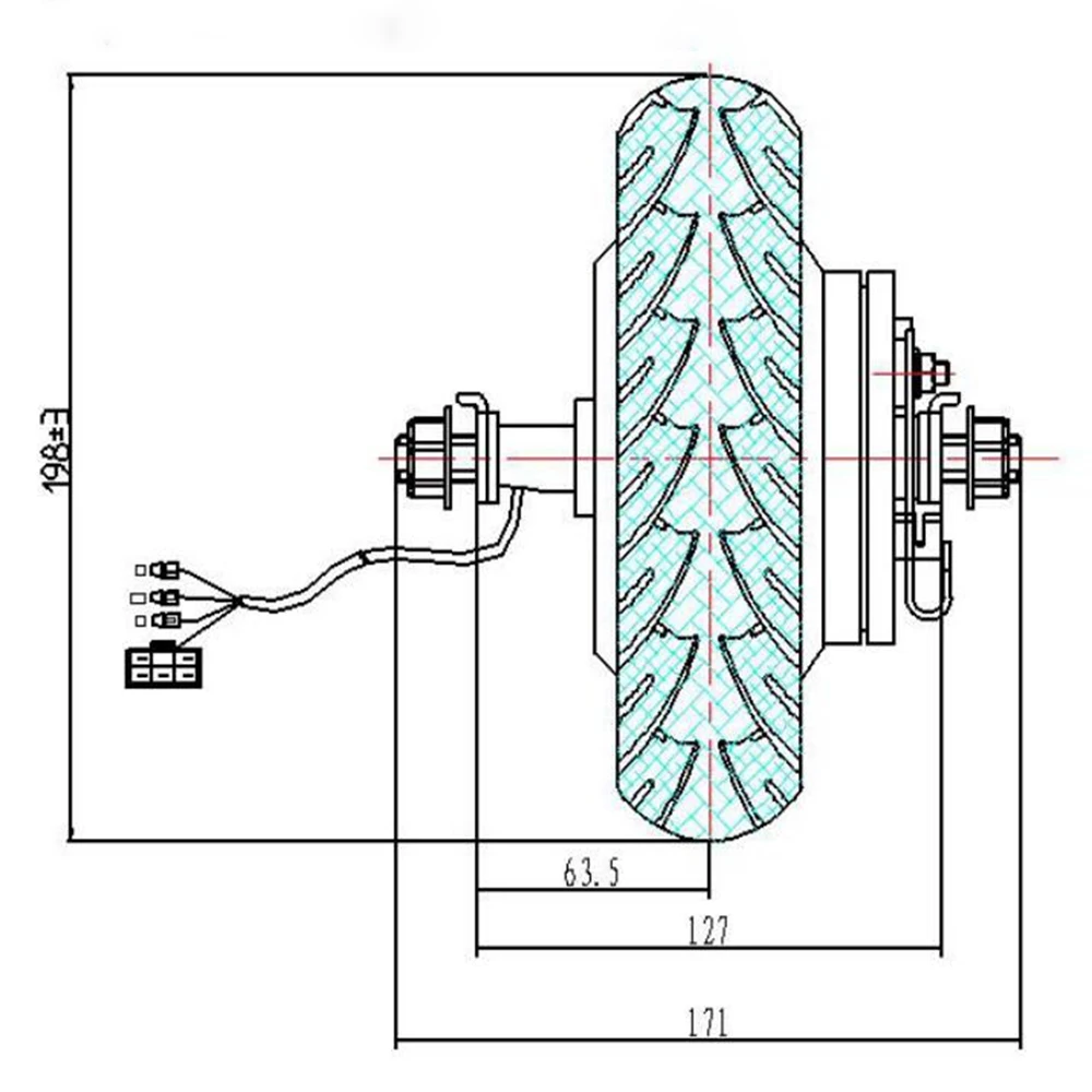 Электрический скутер Conversion Kit 24V 36V 48V 350W 500W 8 дюймов колесный бесщеточный двигатель с беззубиком, мотор для центрального движения Байк, способный преодолевать Броды для скутера