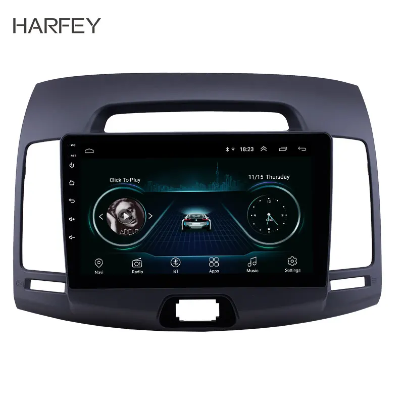 Автомагнитола Harfey 9 &quotHD Android 8 1 GPS Navi аудио для Hyundai Elantra 2007-2011 HD сенсорный экран с
