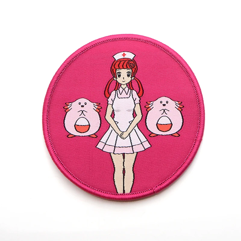

Patchfan pocket monsters Nurse joy Chansey Applique diy accessorries iron on patches clothing backpack hat kids decoration A1868