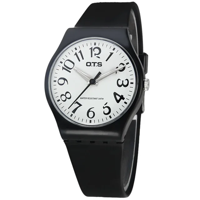 OTS Casual font b Watch b font Geneva Unisex Quartz font b watch b font Silicone
