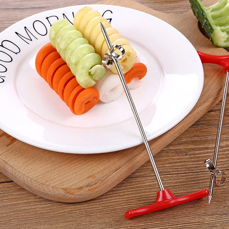 

360 Degree Vegetables Spiral Knife Carving Tool Potato Carrot Cucumber Salad Chopper Manual Spiral Screw Slicer Cutter Spiralize