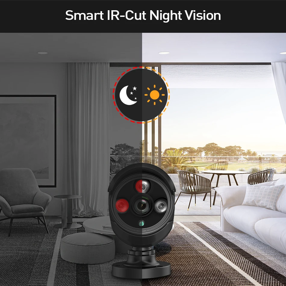  2MP 8CH inalámbrico 1080P NVR CCTV sistema de cámara kit IP Wifi Cámara negro 3TB HDD al aire libre