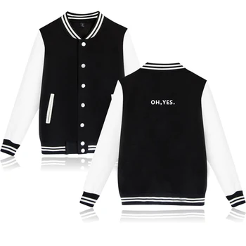 

OH Yes Funny Jacket Coat Print Oh No Or Oh Yes Men Women Fashion Casual Baseball Uniform