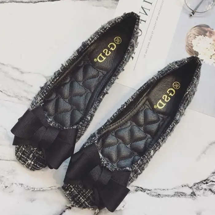 Женская обувь на плоской подошве с бантом Мокасины двойным espadrilles женские лоферы