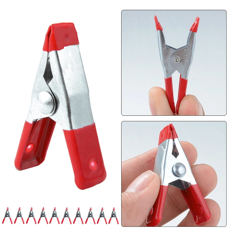 Metal Spring Clamps 2" Clip Soft Plastic Tips Grip Photos Craft Clips Tools 10PCS plastic clamps,hose clamps,woodworking clamps,throat clamps,wire rope clamps,cable clamps,pipe clamps