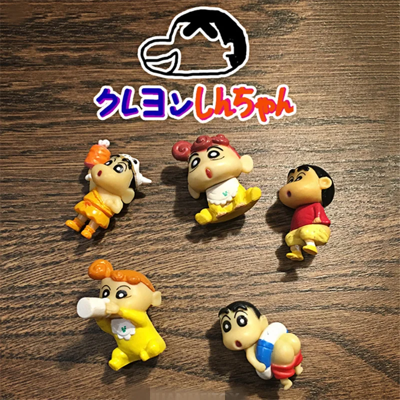 

60pcs/lot 2.5cm Crayon Shin chan Swimming Boy Figure Toy PVC Cute Crayon Shin-Chan Action Figure Doll Collectible Model Toy