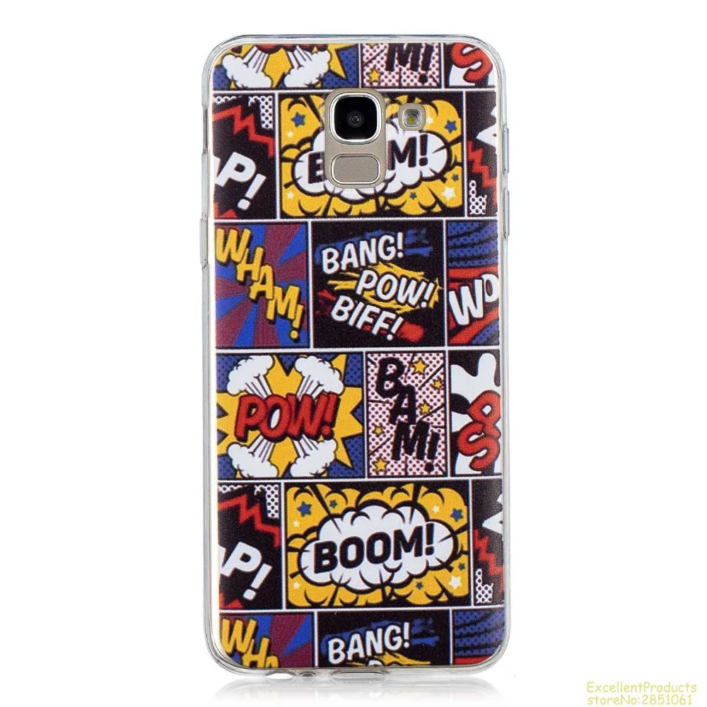 Силиконовый чехол для телефона samsung J6 2018 fundas hoesje Красивый Веселый мультяшный