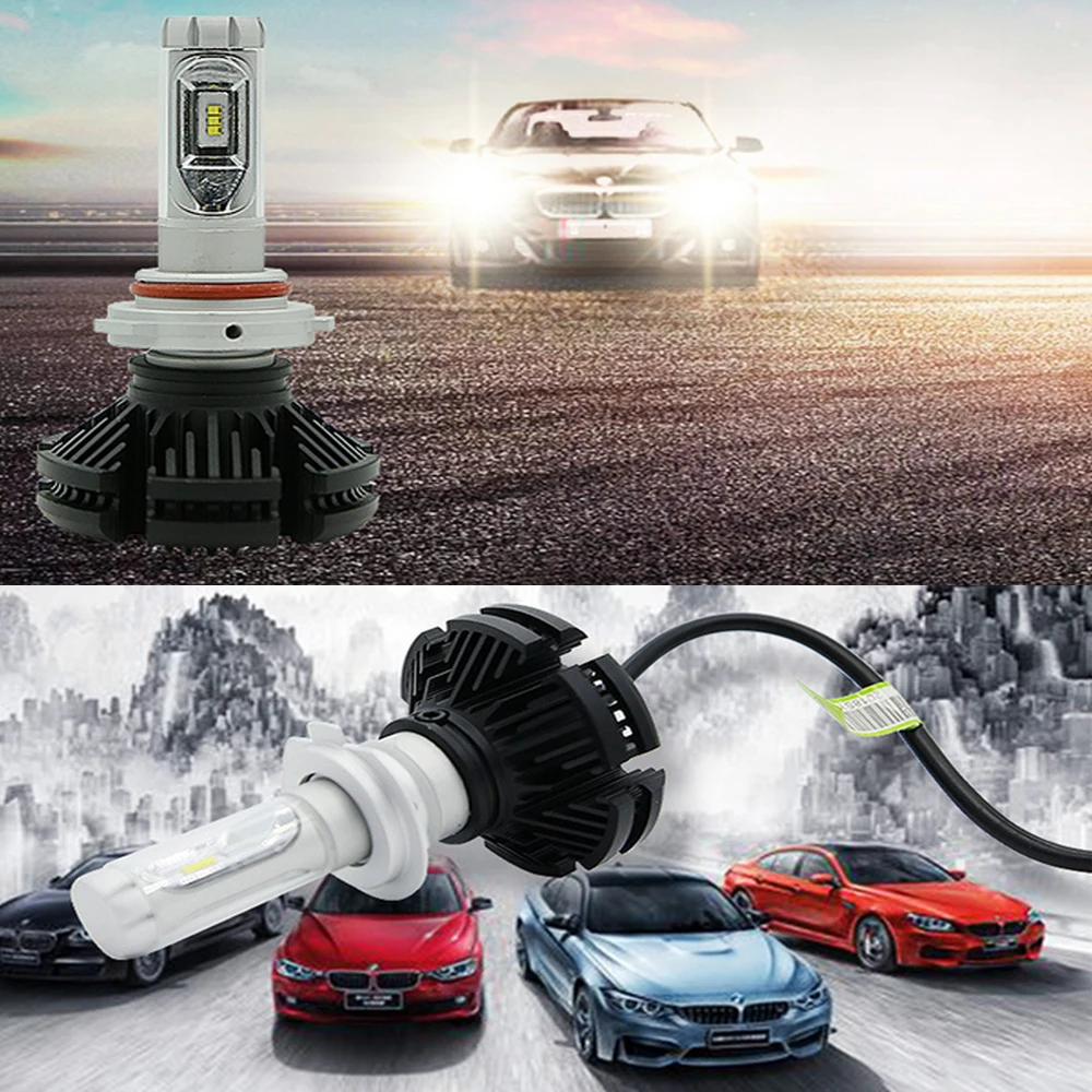 Светодиодные лампы для автомобильных фар H4 H7 H11 H1 H3 880 881 9004 9005 9006 H13 ZES светодиодный