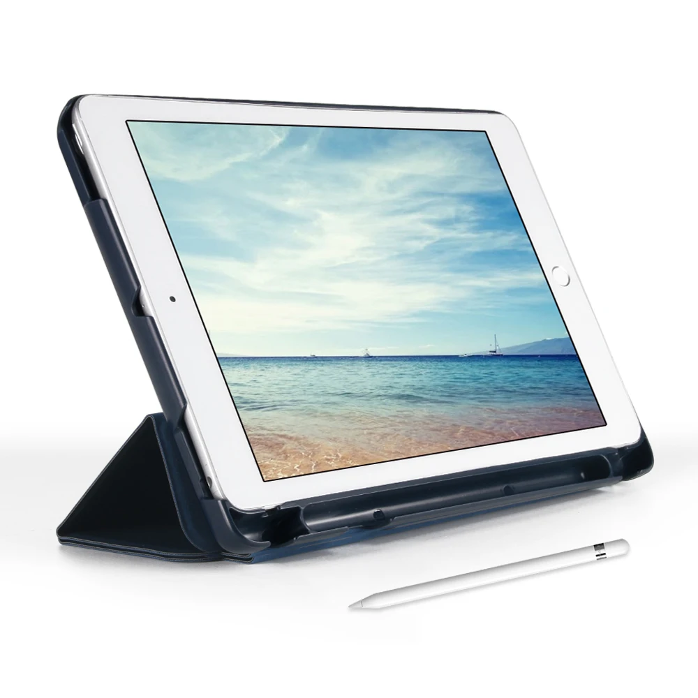 iPad Air 1 Air 2 Universal Case with Pencil Holder PU Leather Smart