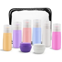 8 шт. переносные мини-бутылки для многоразового использования силиконовые пустые косметический крем для лица бутылка для лосьона Бутылочки для шампуня дорожная упаковка