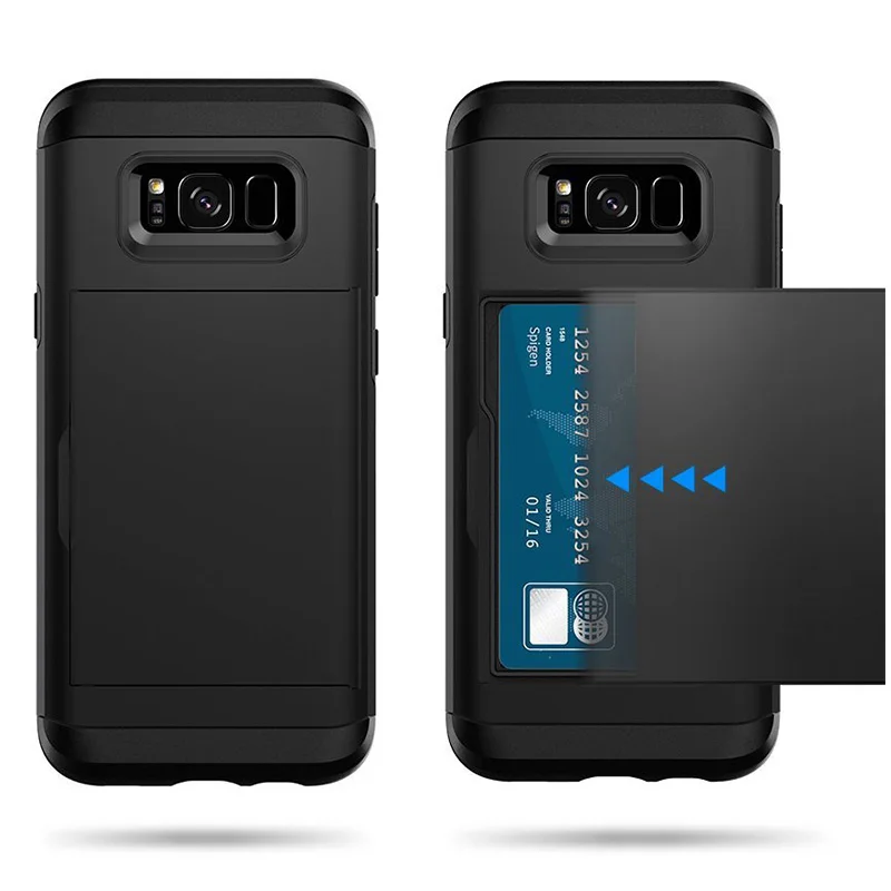 Ascromy-Slim-Armor-CS-For-Galaxy-S8-Plus-Case-Dual-Layer-Wallet-Design-Card-Slot-Holder-Cover-for-Samsung-S8-Plus-Accessories-1 (3)