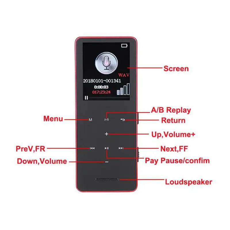 8 Гб MP3 плеер Музыкальный Диктофон умный сенсорный экран высокое качество звука с
