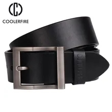 Coolerfire correa de cuero genuina de los hombres cinturones de diseño hombres de lujo cinturones para hombres de moda pin hebilla de correa masculina de la correa para los pantalones vaqueros HQ0231