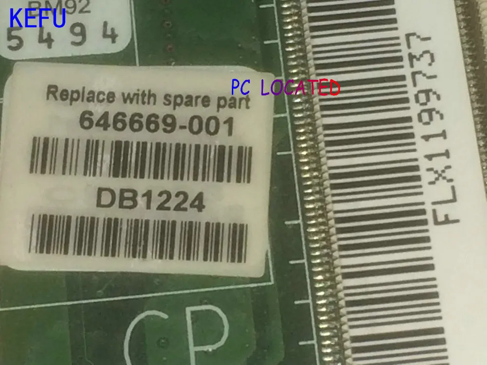 Материнская плата KEFU для ноутбука HP 646669 646670 630 631 совместима с 430-001 | Компьютеры и