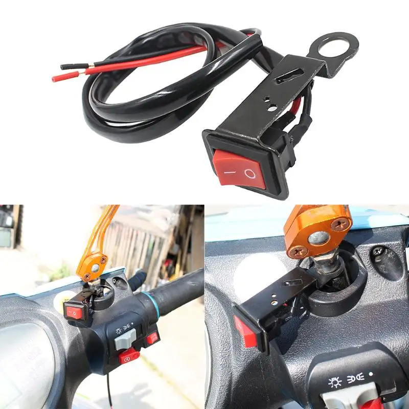

Universal Motorcycle Switches Motorcycle Handlebar Flameout Switch ON OFF Button for Moto Motor ATV Bike DC12V/10A Black