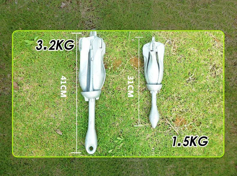 1.5kg 2.5kg 3.2kg vison rib fiberglass inflatable fishing boat air huge boat Galvanized steel iron anchor (8)