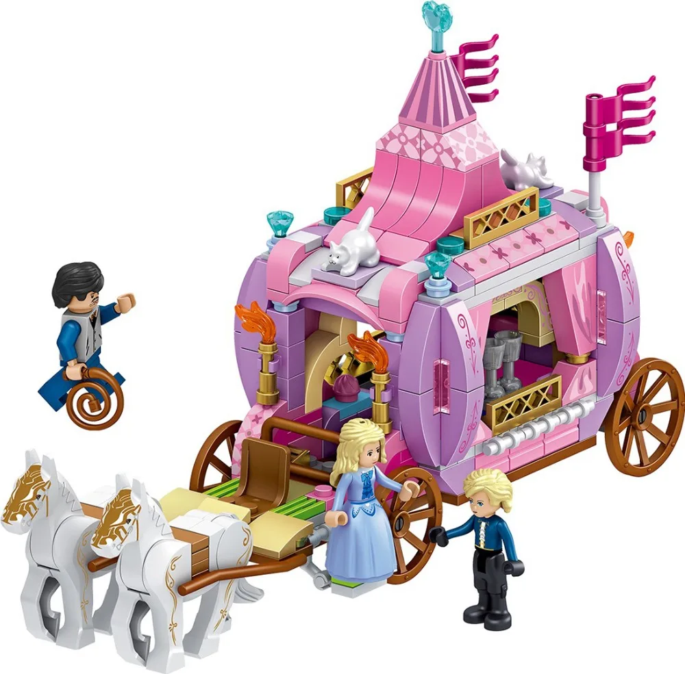 

Windsors Castle Princess Royal Carriage Building Blocks Toy Cinderella Princess Blocks Bricks Compatible Girl Series
