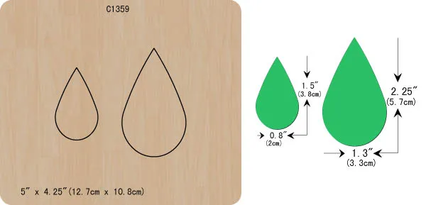 

New Earrings, pendant Wooden die Scrapbooking C-1359 Cutting Dies Multiple sizes