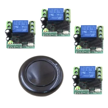 

Hot Sale DC12V 1CH Wireless REemote Control System 1pcs Transmitter and 4pcs Receivers Radio Remote Control for Automation Home