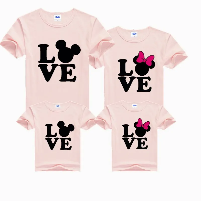 Футболка с ушками мыши; Семейные комплекты; одежда «Мама и я»; футболка с короткими рукавами; одинаковые комплекты с Минни; рубашка; Одежда для мальчиков
