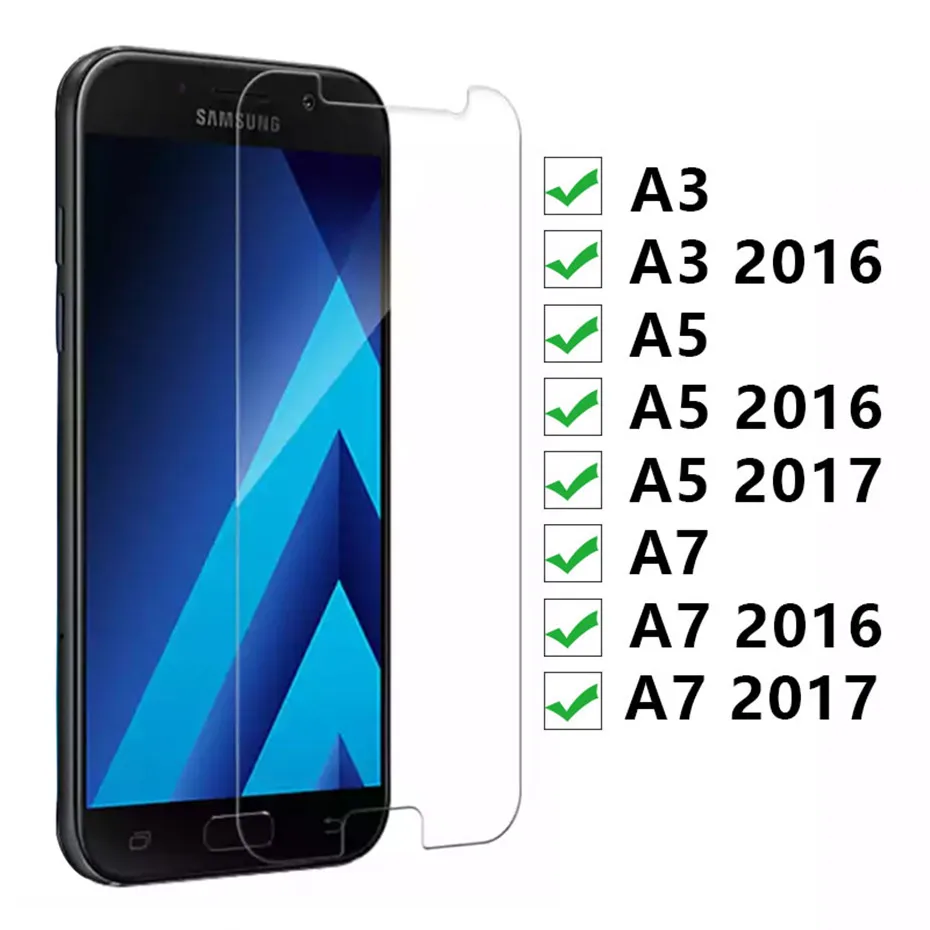 Ультратонкое защитное стекло 9h для samsung A5 2017 A7 A3 2016 закаленное экрана 2016|Защитные