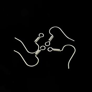 

Yiwu Earring Findings 1000pcs/lot Rhodium Plated Ear Hook Clasp DH-FRB011-69