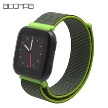 SCOMAS Replacement Woven Nylon Strap for Fitbit Versa Breathable Adjustable Closure Loop Watch Band for Fitbit Versa Smart Watch