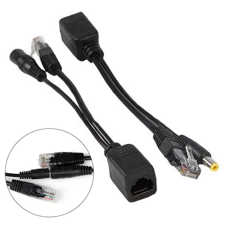 

POE Splitter Injector Power supply 12-48V Synthesizer Separator Combiner POE Adapter Switch Cable Tape Screened
